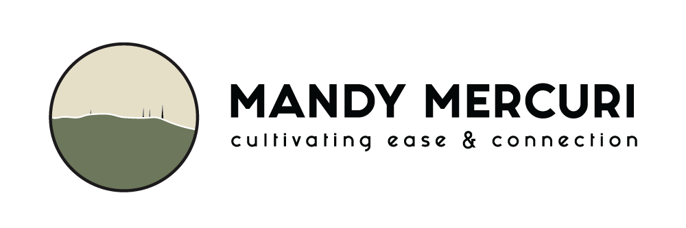 Mandy Mercuri logo, cultivating ease and connection.